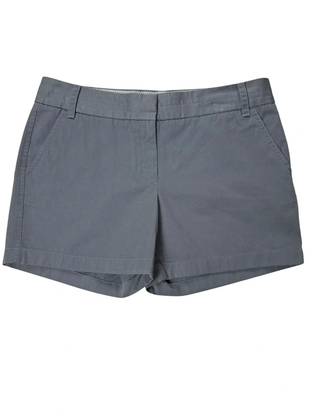 J.Crew Women's Gray Chino Shorts Size 8 Casual Preppy Mid Rise 4.5